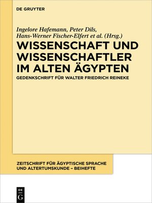 cover image of Wissenschaft und Wissenschaftler im Alten Ägypten